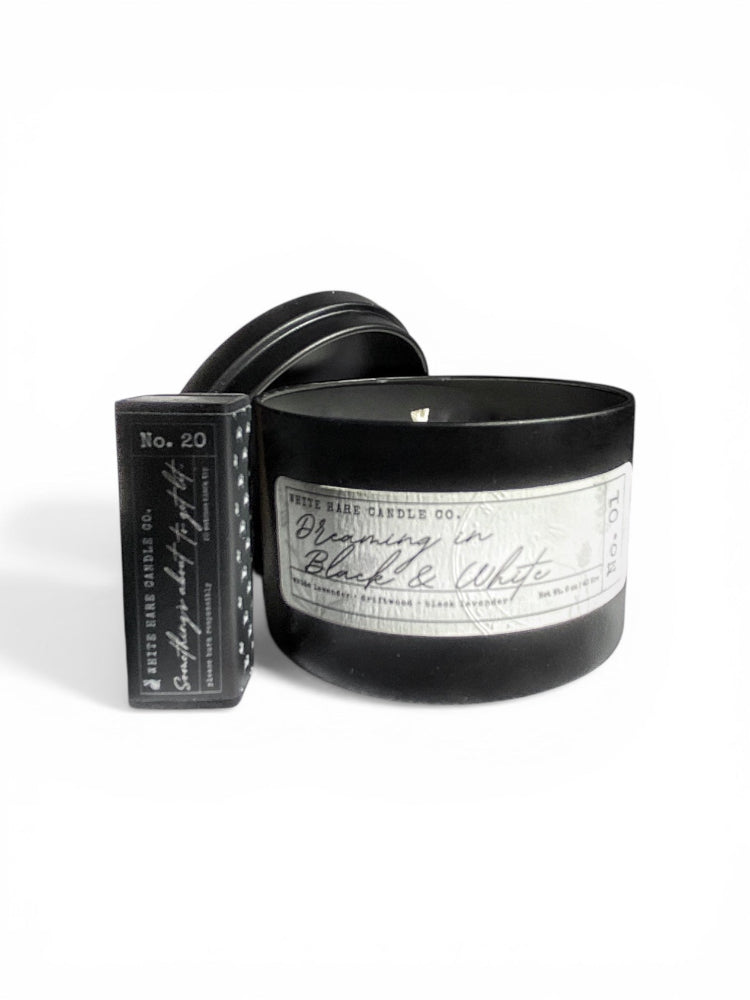 Dreaming In Black & White Handmade Candle