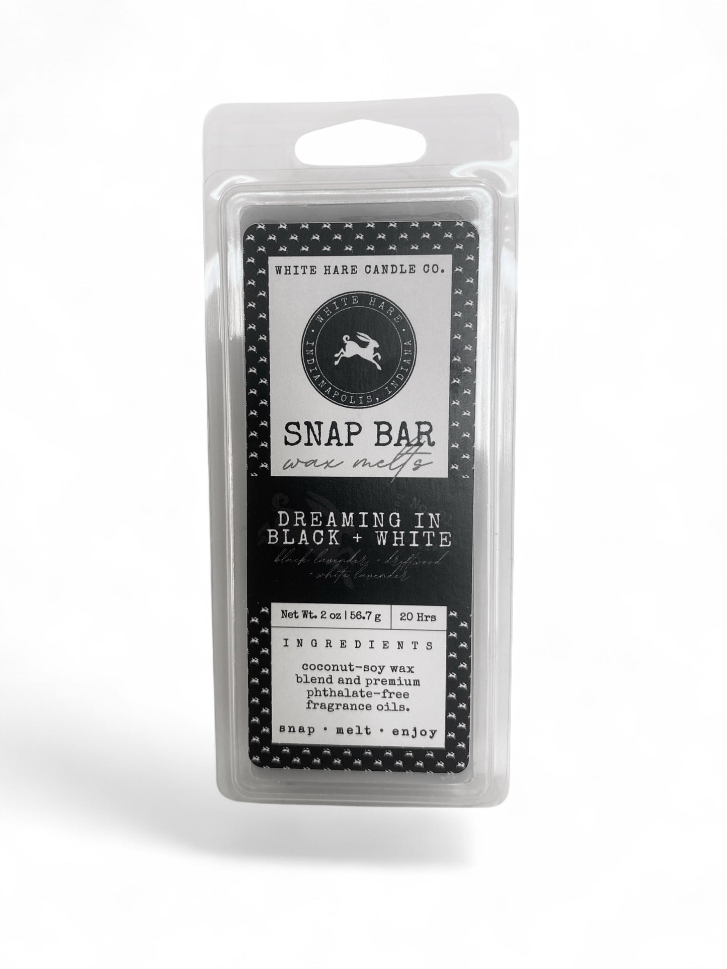 Wax Melt Snap Bar—Dreaming In Black & White